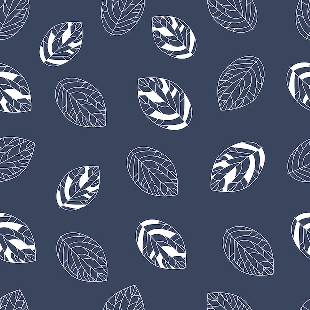 Vector seamless pattern with leaves