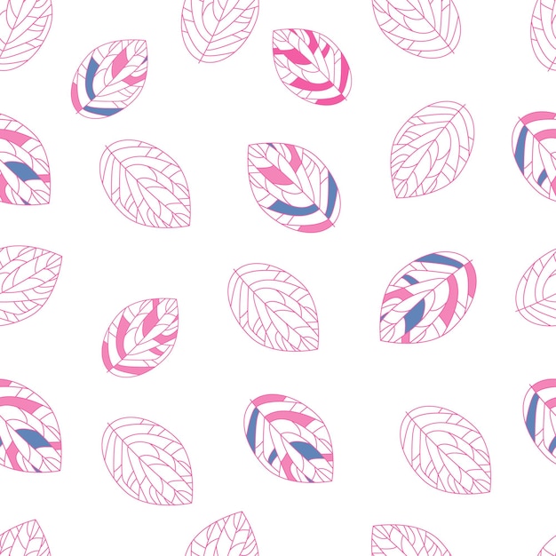 Vector seamless pattern with leaves