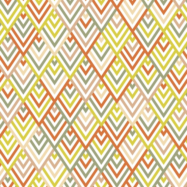 Vector seamless pattern with multicolored geometric ornament Geometric multicolored print