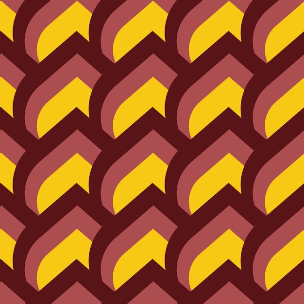 Vector seamless pattern with scales in groovy retro style.