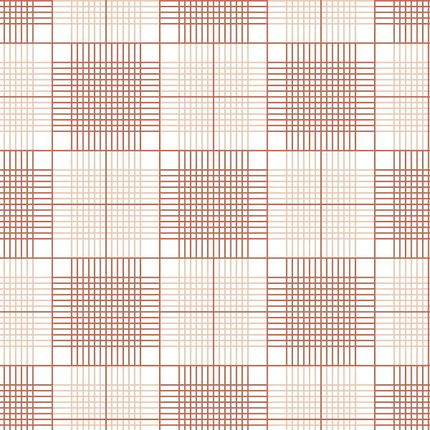 Vector seamless plaid pattern in red Minimalist geometric print