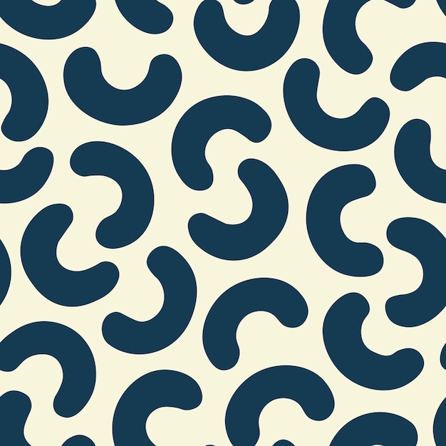 Vector seamless trendy pattern with drawing shapes Abstract creative endless backgroud