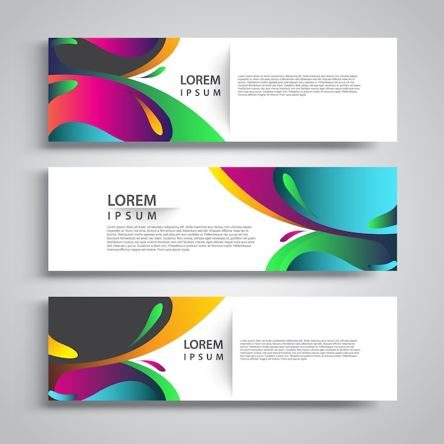 Vector vector set abstract geometric design banner web template.