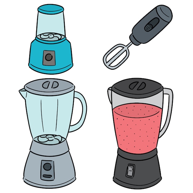 Vector set of blenders