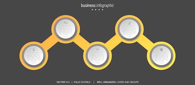 Vector set of business infograph vectors