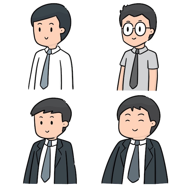 vector set of businessman