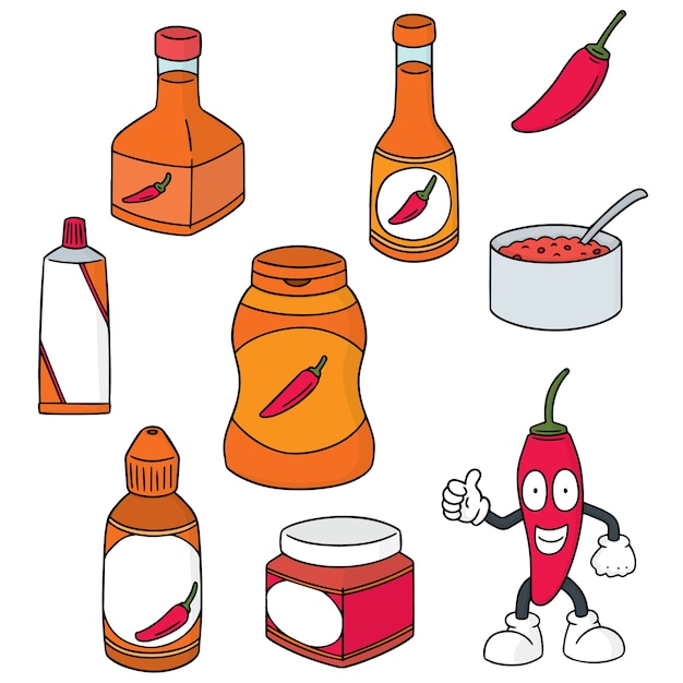 vector set of chilli product