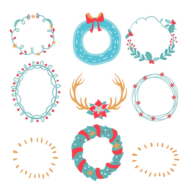 Vector set of Christmas frames