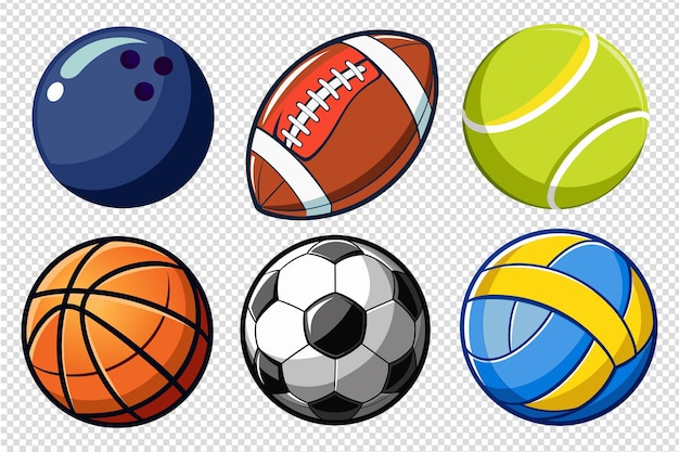 Vector vector set of different sports balls