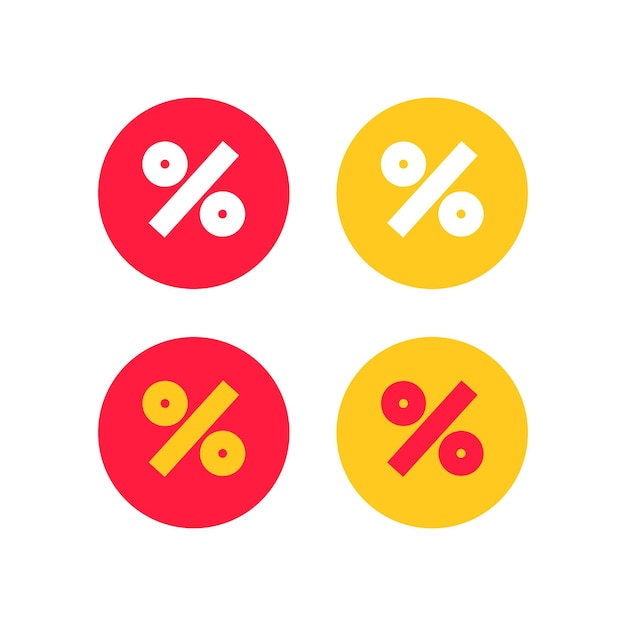 Vector set of fees buttons