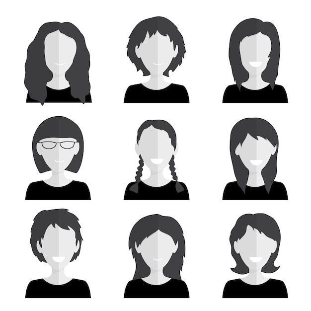 Vector set of flat people icons