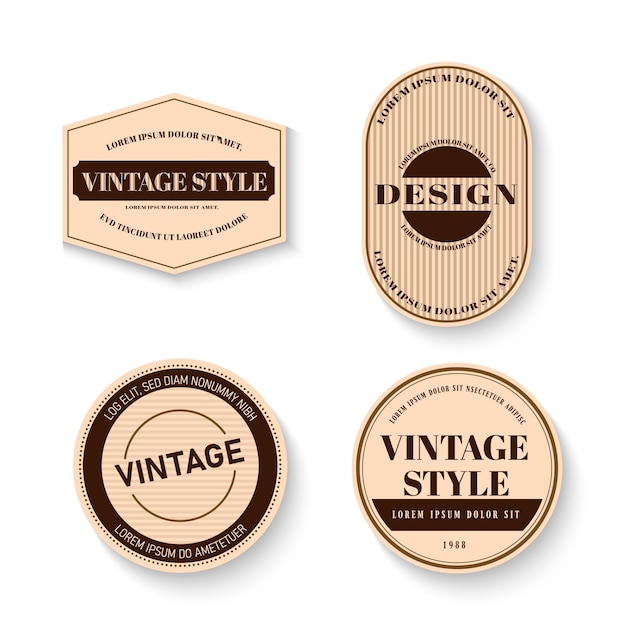 Vector set label vintage and frame