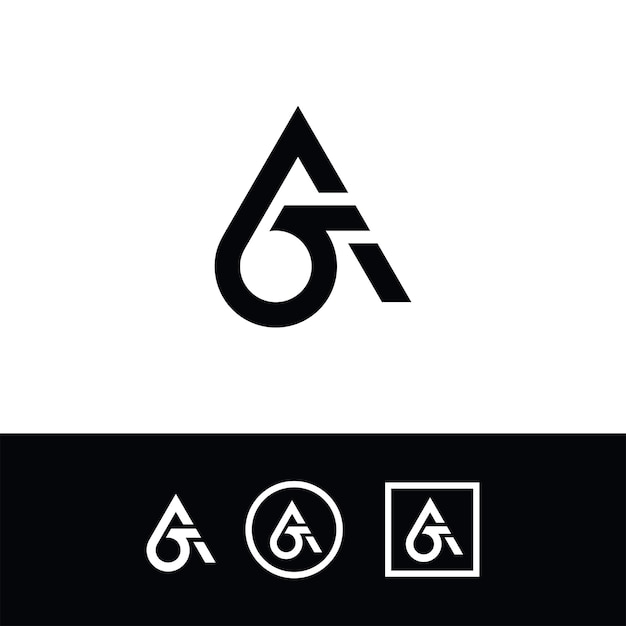 vector set A logo AG logo A6 logo triangles circles squares frames