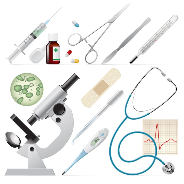 Vector set of medicine