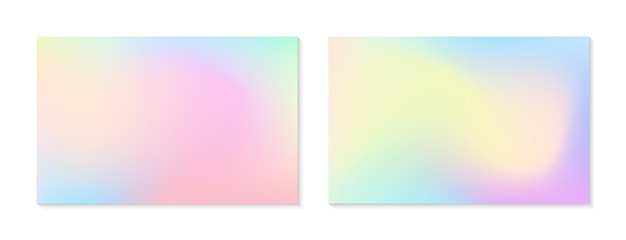 Vector set of mesh gradient backgrounds in soft pastel colorsCopy space for text