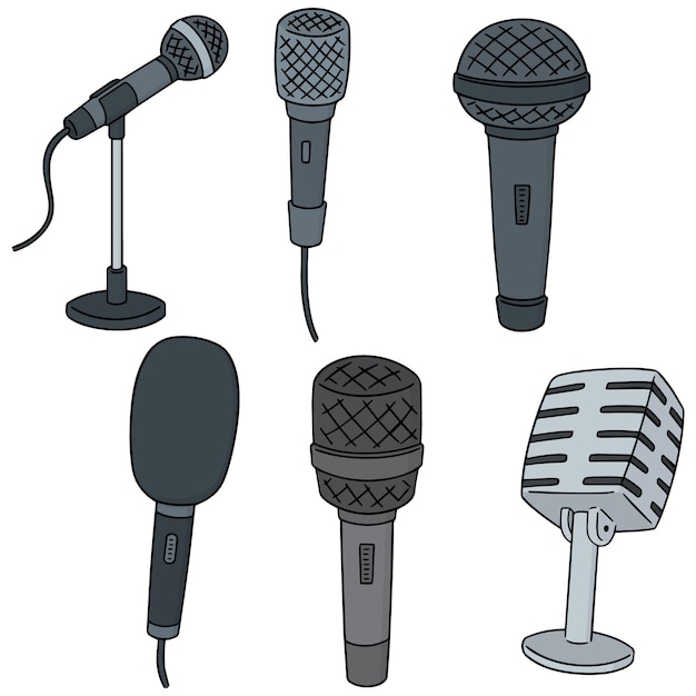 vector set of microphone