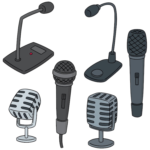 vector set of microphone