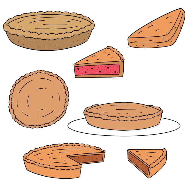 vector set of pie