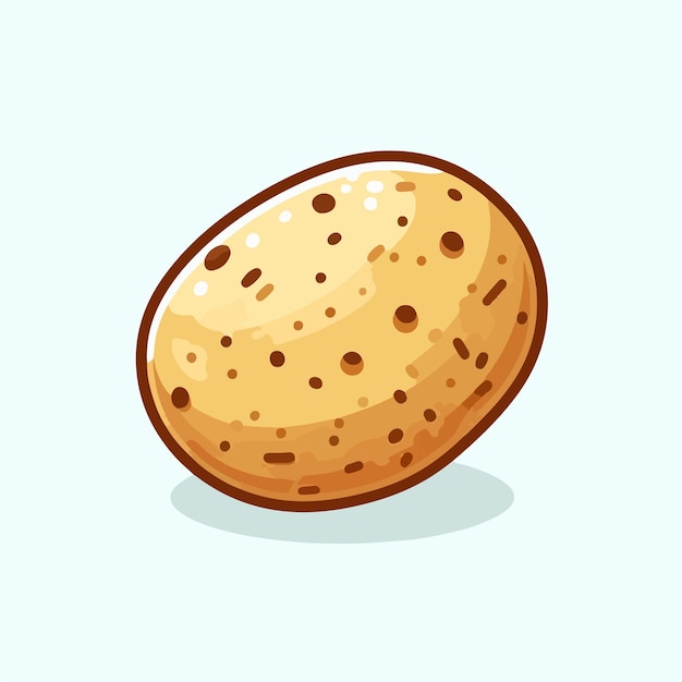 Vector set of potatoes with flat design style