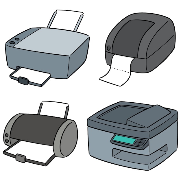 Vector vector set of printer