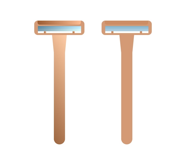 Vector set of shaving machines in gradient and flat styles