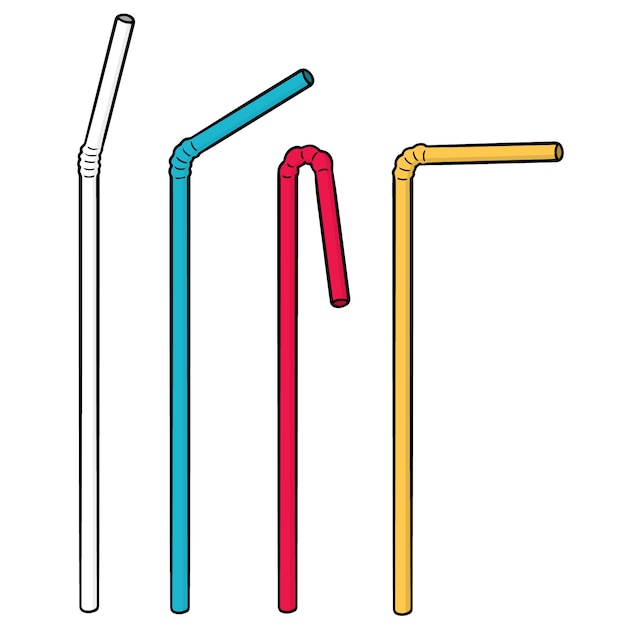 vector set of straw