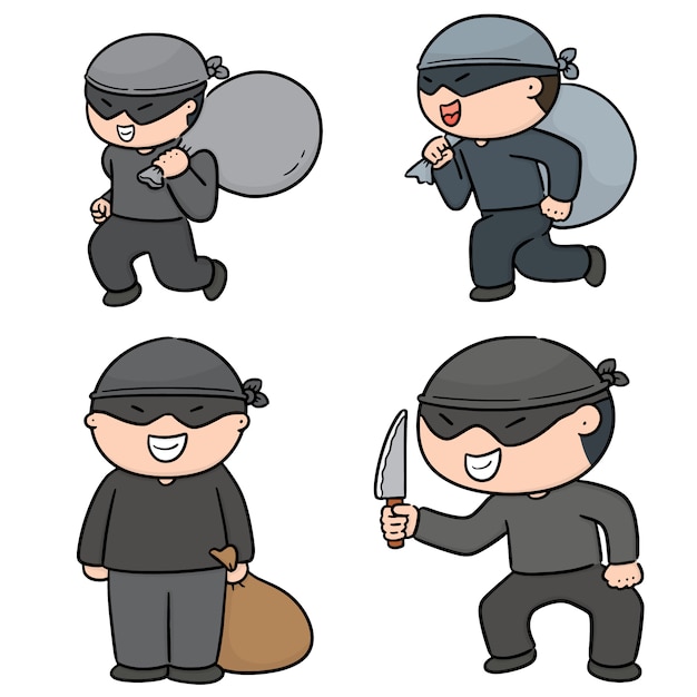 Vector set of thief