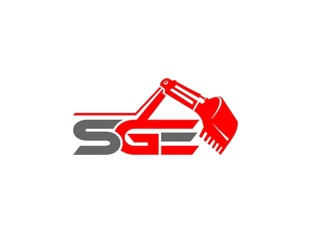 vector SGE with excavator logo