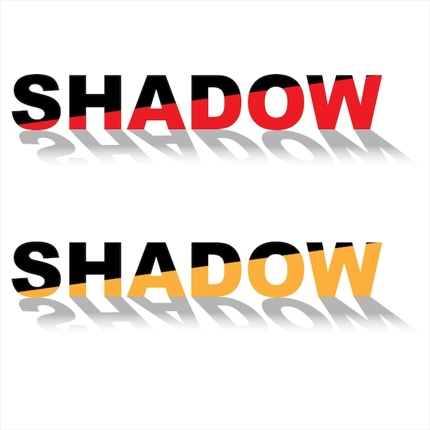 vector shadow text effect t shirt design