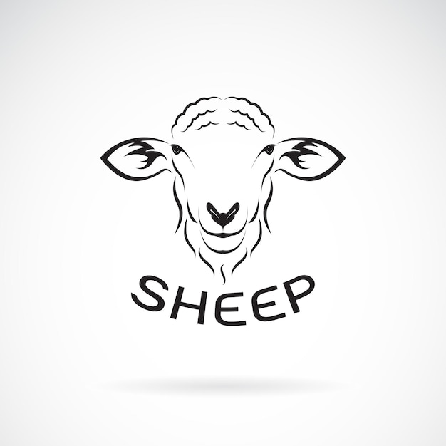 Vector of sheep head design on white background. Wild Animals. Easy editable layered vector illustration.