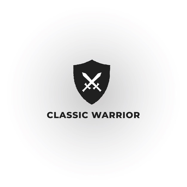 vector shield and crossed swords icon flat design swords and shield vector icon sword icon concept