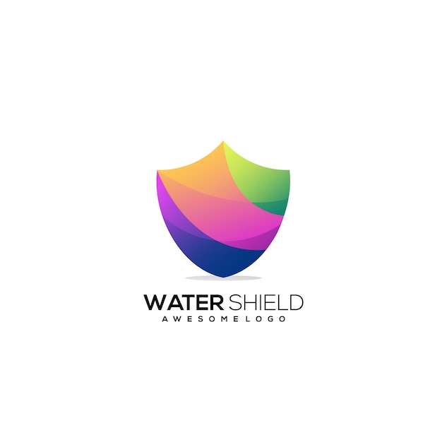 Vector Shield Logo Colorful Gradient