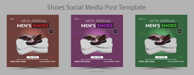 Vector shoes sale for social media post or square banner template design