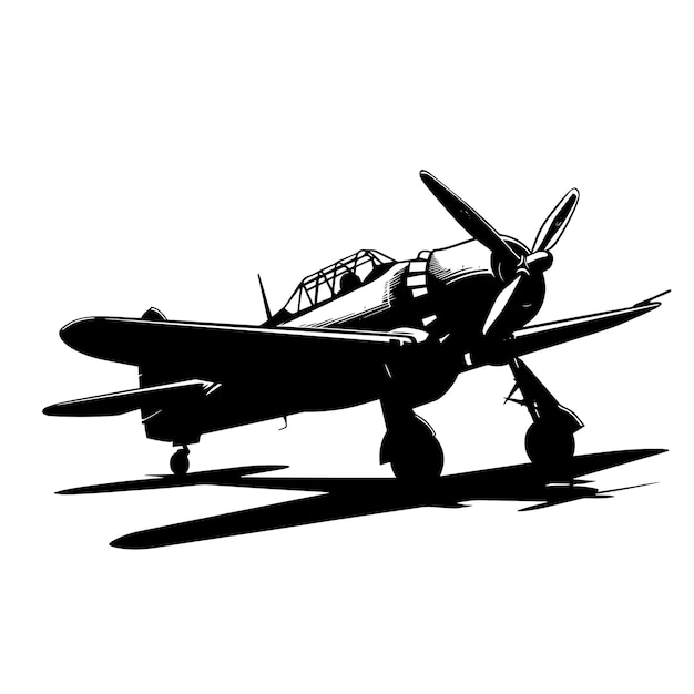 vector silhouette of a Aviation