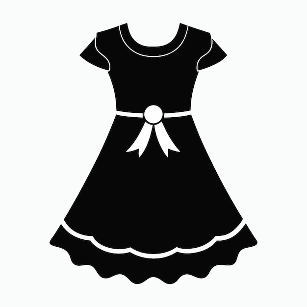 Vector vector silhouette babydoll dress