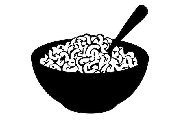 vector silhouette of a Classic Macaroni