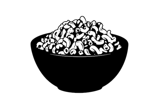 vector silhouette of a Classic Macaroni