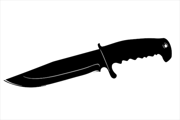 vector silhouette of a Compact Combat Knife