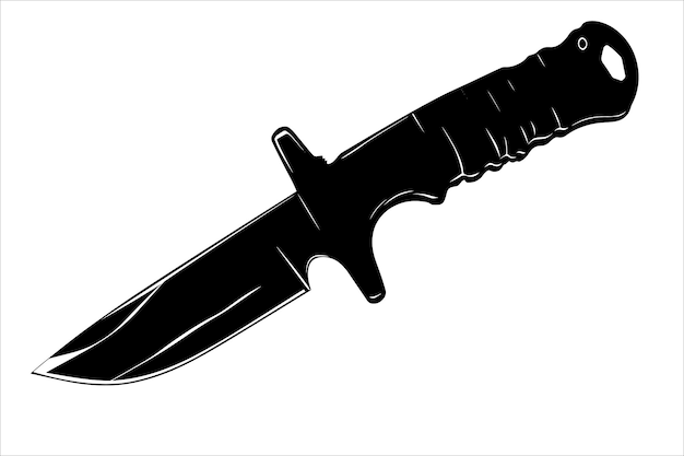 vector silhouette of a Compact Tactical Sword