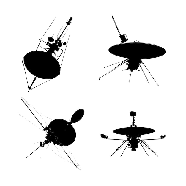 vector silhouette of a Deep Space Probe