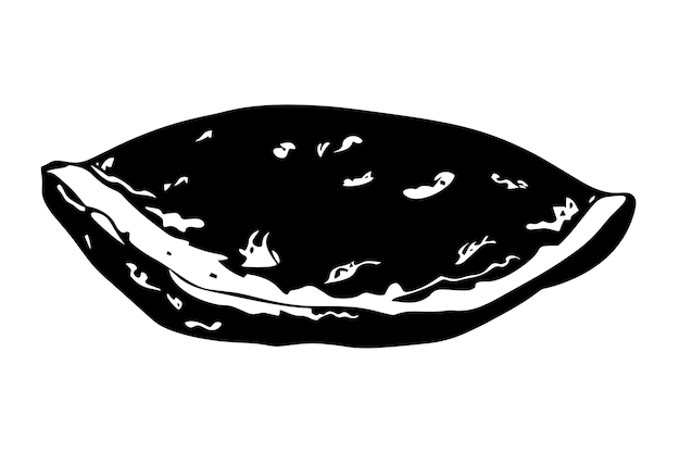 vector silhouette of a Delicious Pita