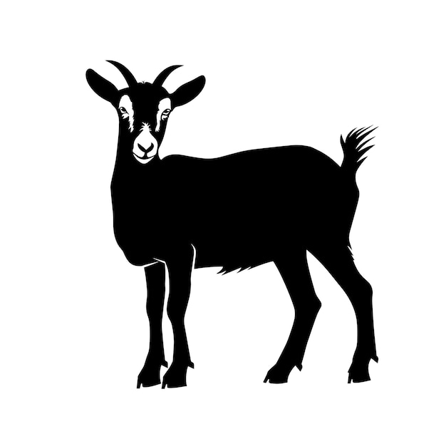 Vector vector silhouette of a goats