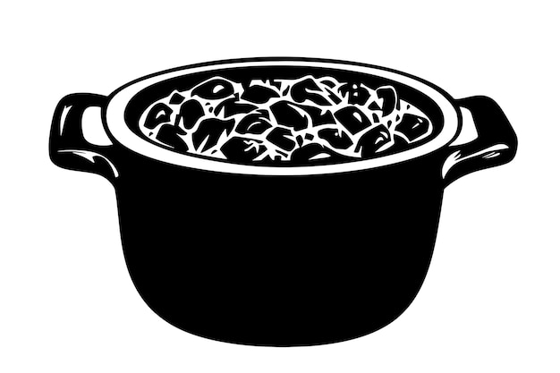 vector silhouette of a Hearty Beef Chili