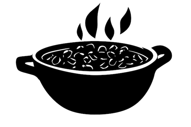 vector silhouette of a Hearty Chili Con Carne