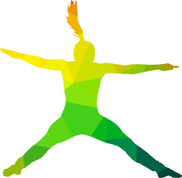 Vector Silhouette Of A Person Jumping Isolated On Transparent Background