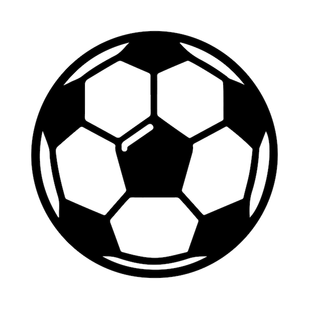 vector silhouette Soccer Ball