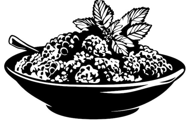 vector silhouette of a Sweet Fruit Crumble