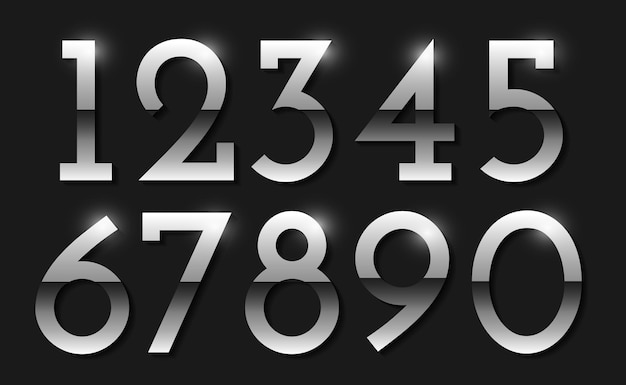 Vector silver numbers set