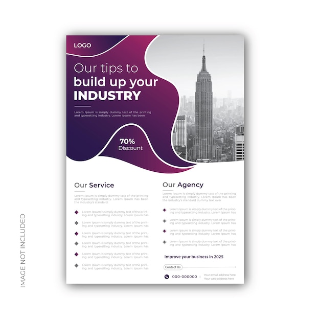 Vector simple business flyer template