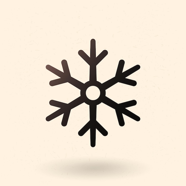 Vector Single Icon Abstract Decoration Snowflake Symbol